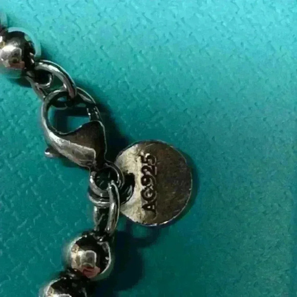 ⛓️💥 Tiffany Blue Heart Tag Bead Bracelet + COA - Picture 11 of 12